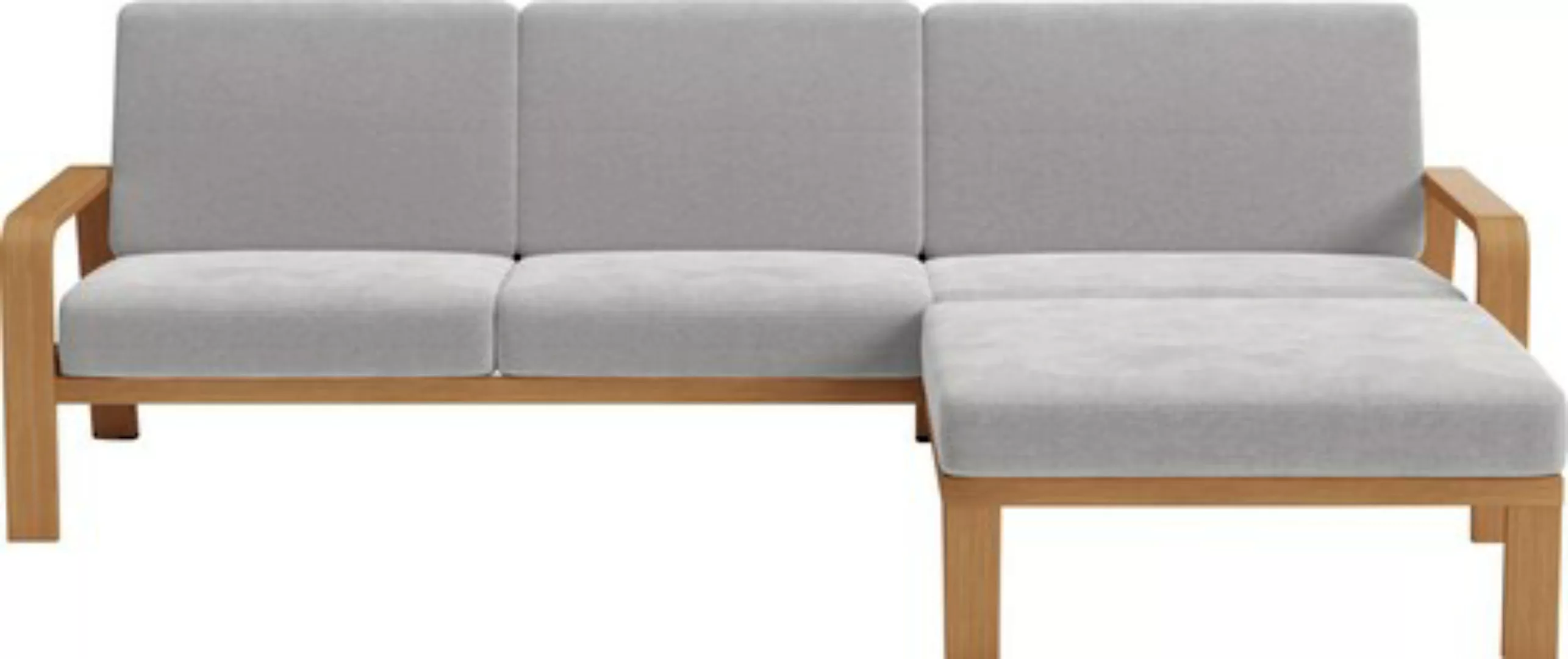 sit&more Ecksofa "Kolding L-Form", Armlehnen aus Buchenholz in natur, versc günstig online kaufen