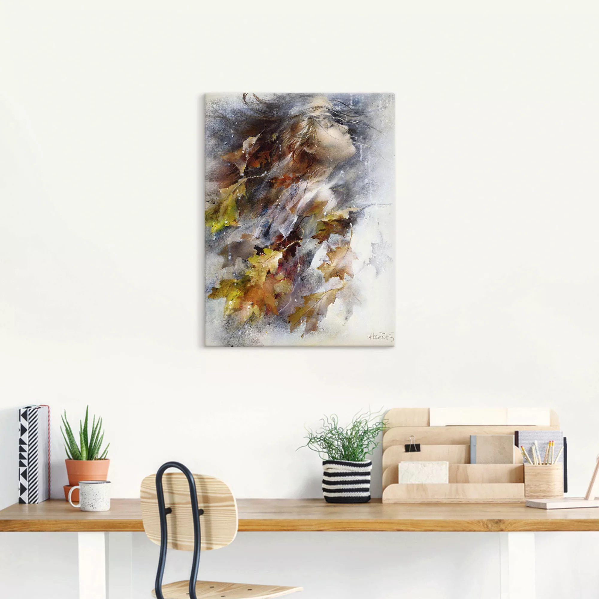 Artland Wandbild »Herbst«, Frau, (1 St.), als Leinwandbild, Poster, Wandauf günstig online kaufen