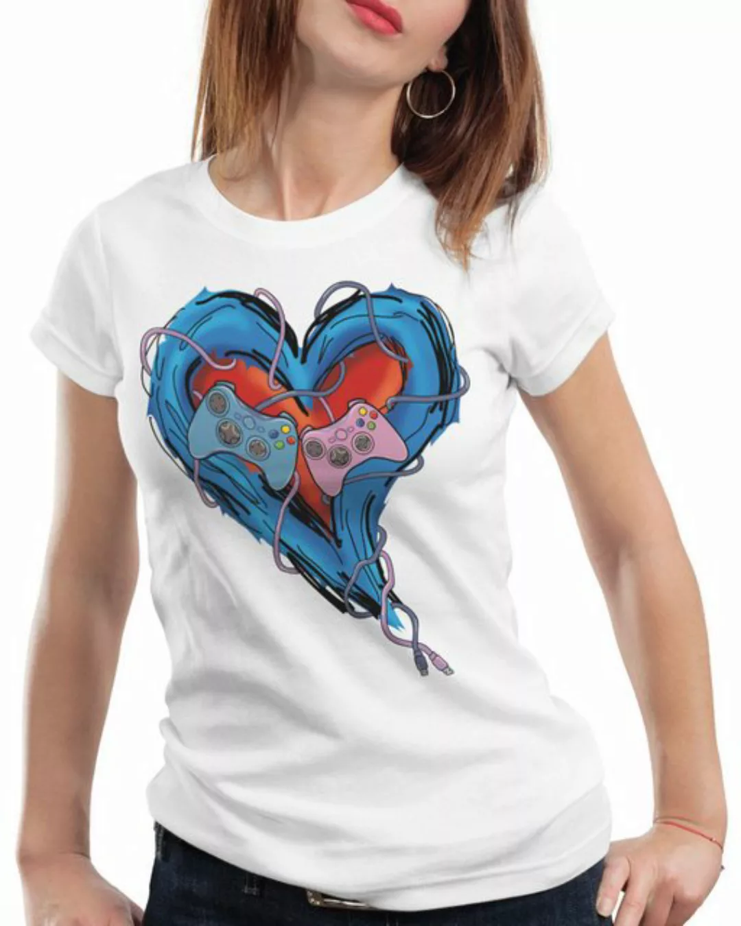 style3 T-Shirt Gamer Love videospiel partnerschaft liebe günstig online kaufen