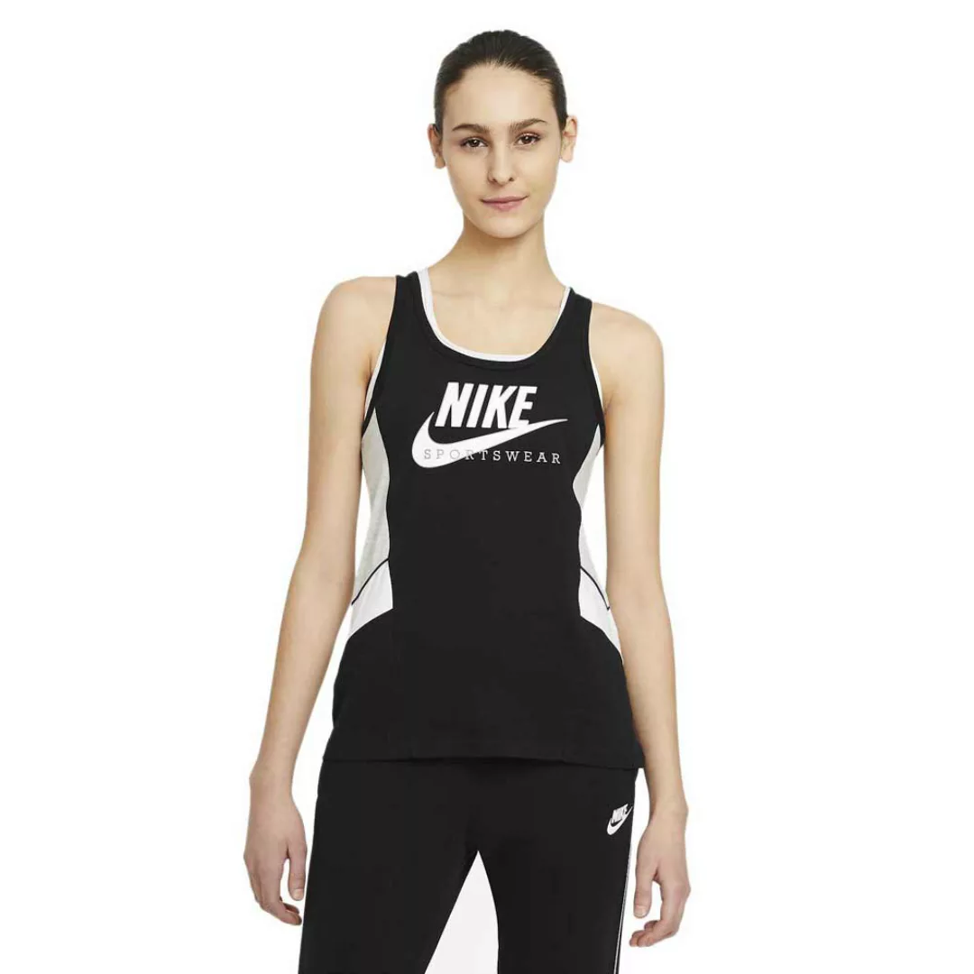 Nike Sportswear Heritage Ärmelloses T-shirt M Black / Grey Heather / White günstig online kaufen