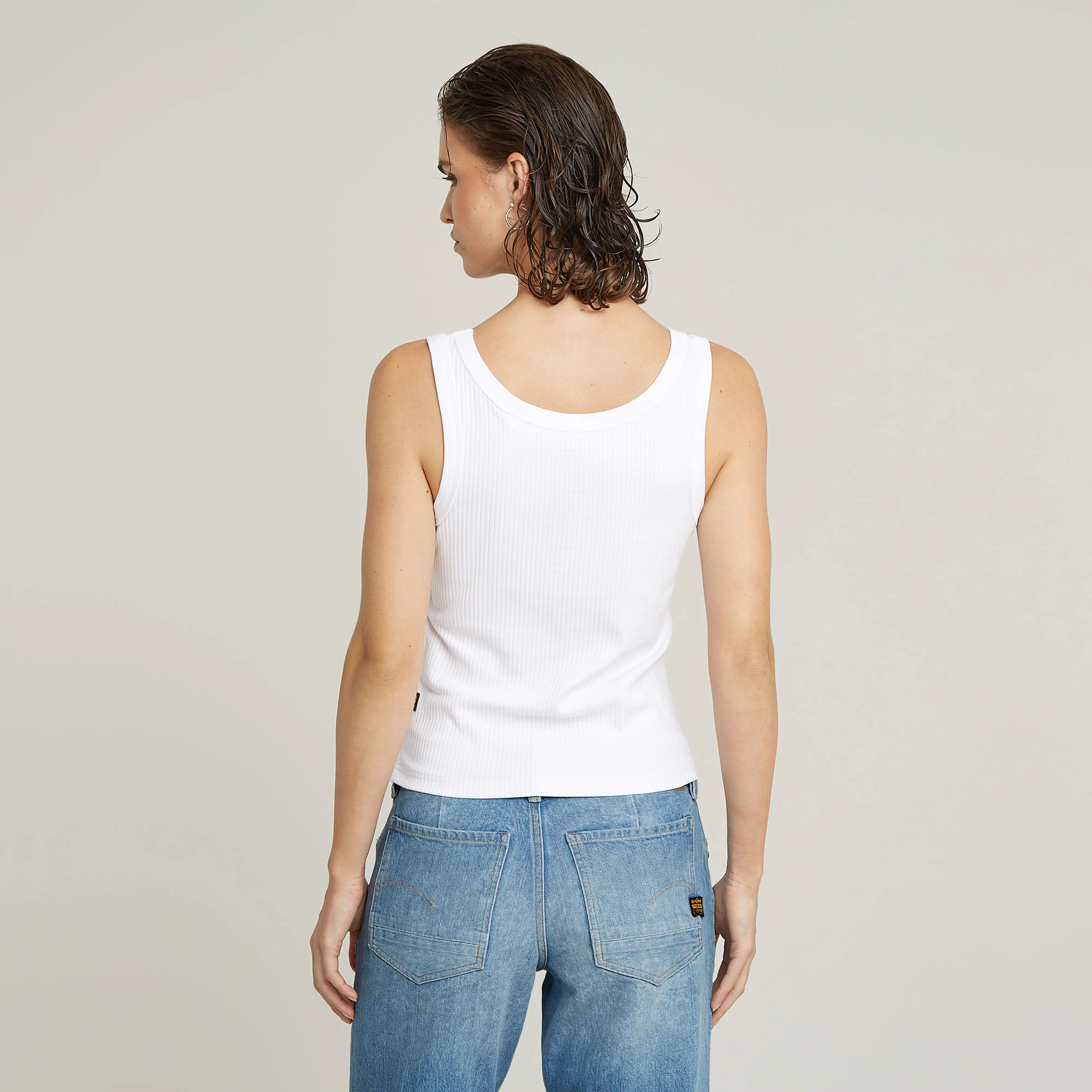 G-STAR Tanktop "Slim Rib Tank", mit Markenschriftzug auf der Brust günstig online kaufen