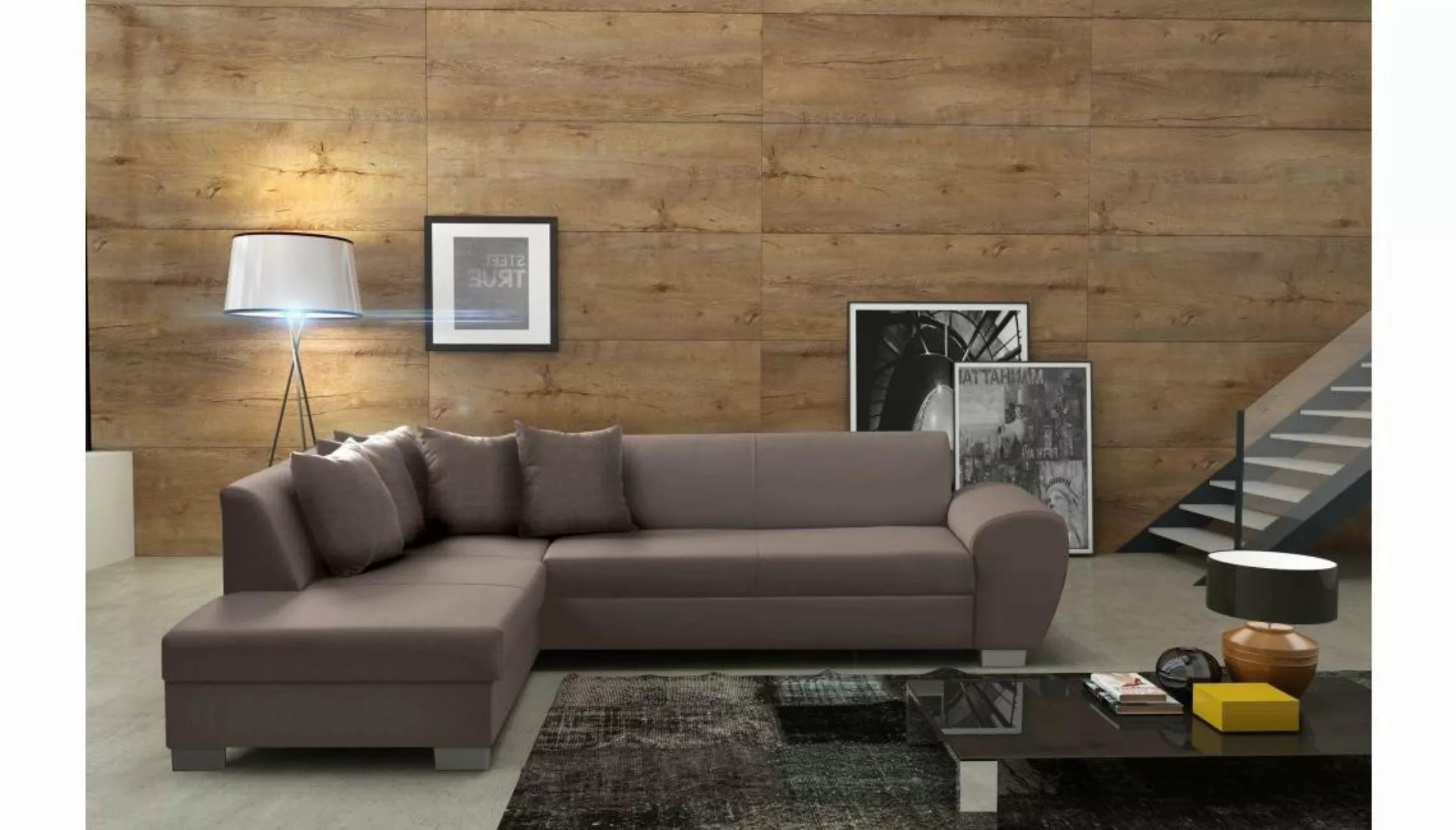 Xlmoebel Sofa Neues Ecksofa mit Bettfunktion und Stoffbezug im Designer-Sti günstig online kaufen