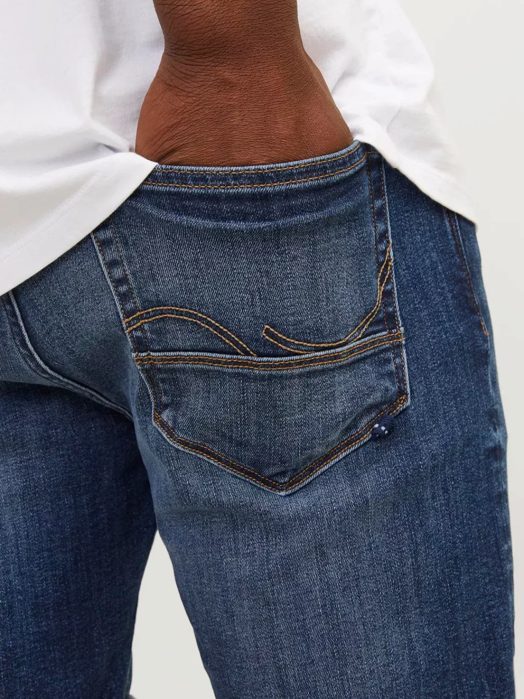Jack & Jones Herren Jeans Short JJIRICK JJFOX CB 038- Relgular Fit - Blau - günstig online kaufen