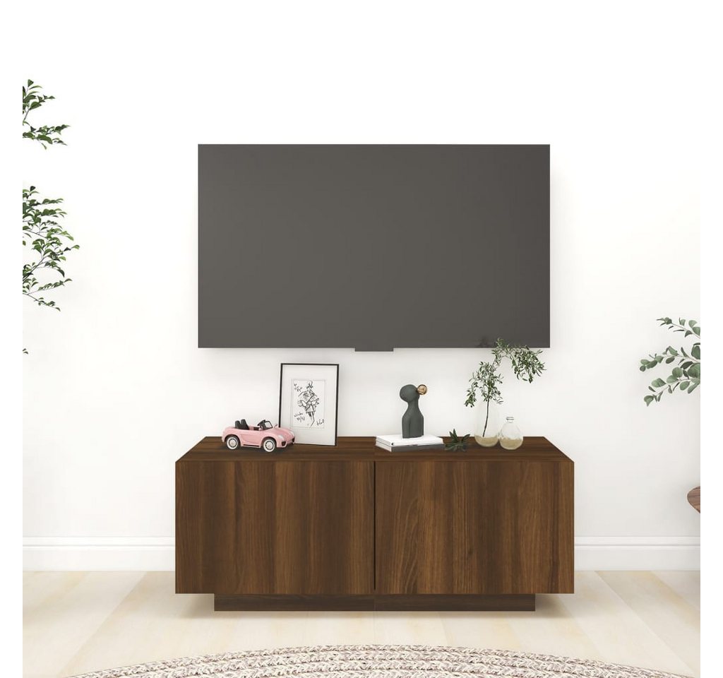 vidaXL TV-Schrank TV-Schrank Braun Eiche 100x35x40 cm Spanplatte TV-Lowboar günstig online kaufen