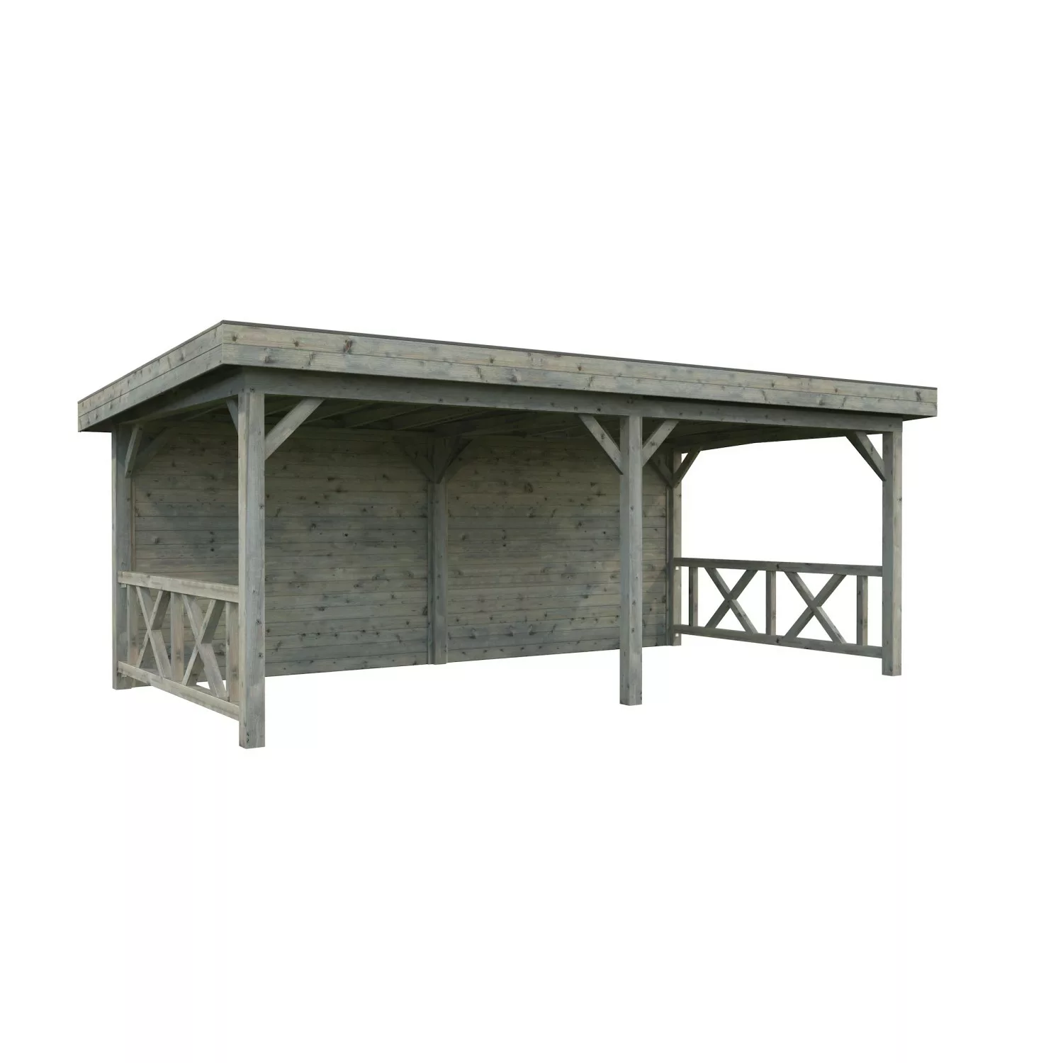 Palmako Pavillon Lenna Set 308 Grau Tauchgrundiert 588 cm x 300 cm FSC® günstig online kaufen