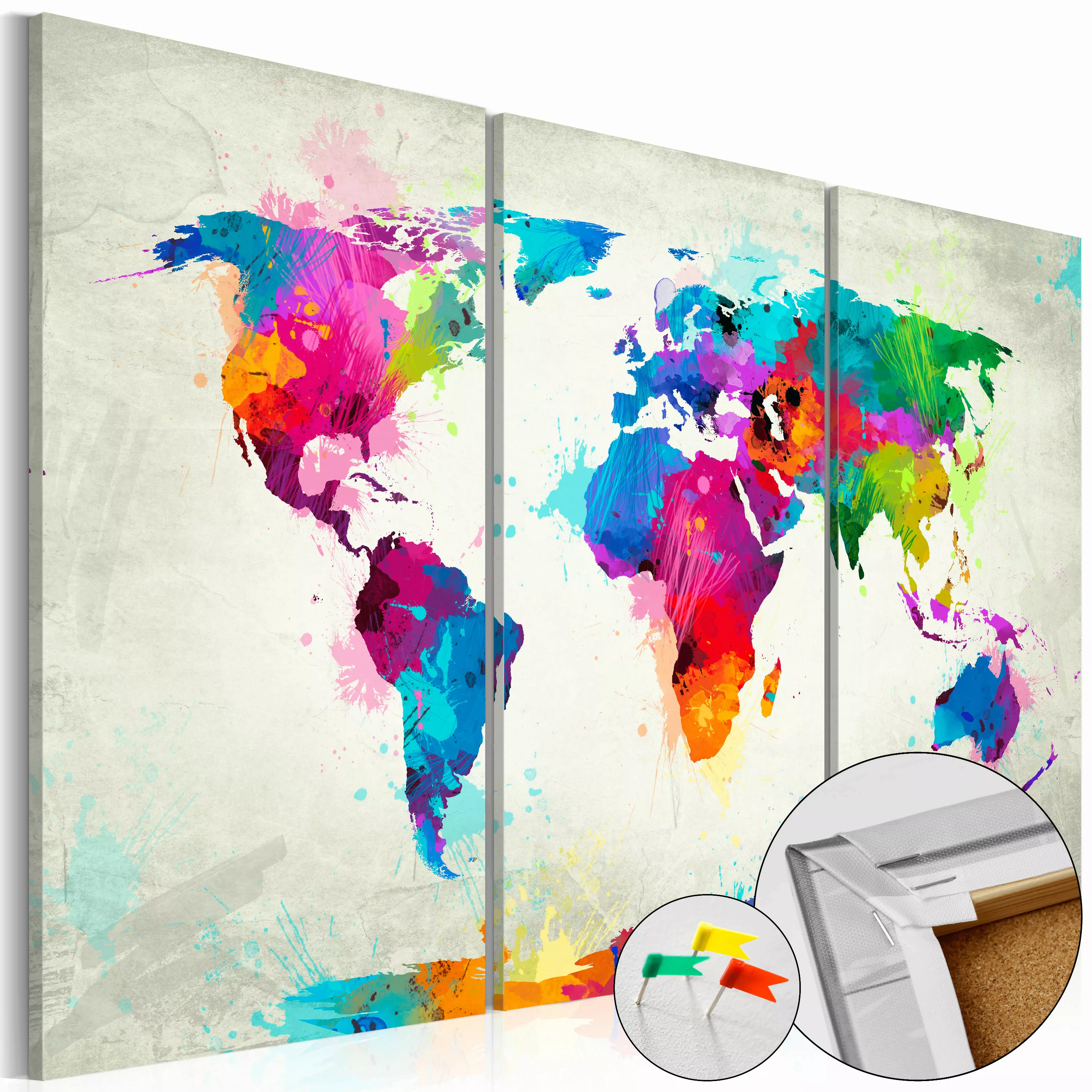 Korkbild - Colourful Expression [cork Map] günstig online kaufen