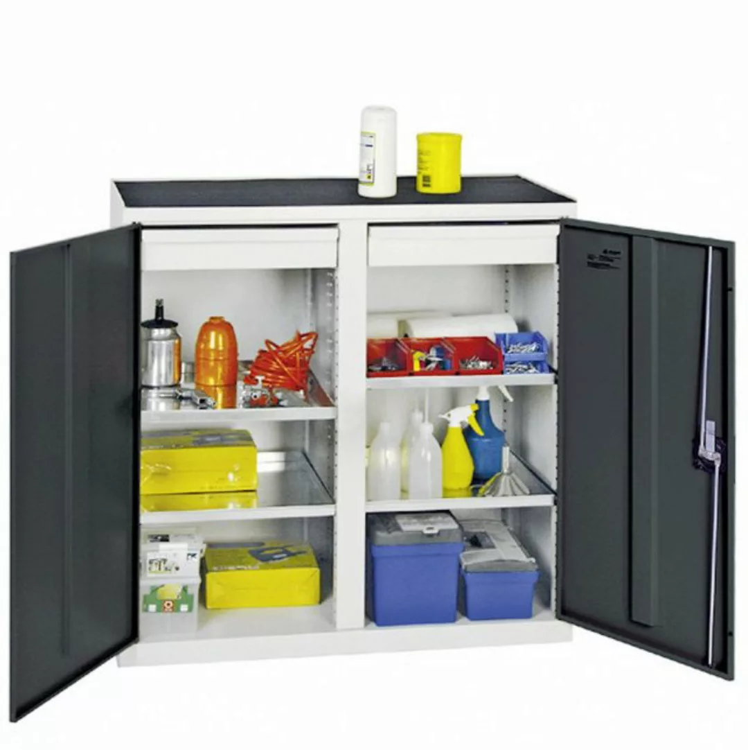 PROREGAL® Werkzeugschrank Werkzeugschrank 2 Türen, HxBxT 100x100x50cm, Lich günstig online kaufen