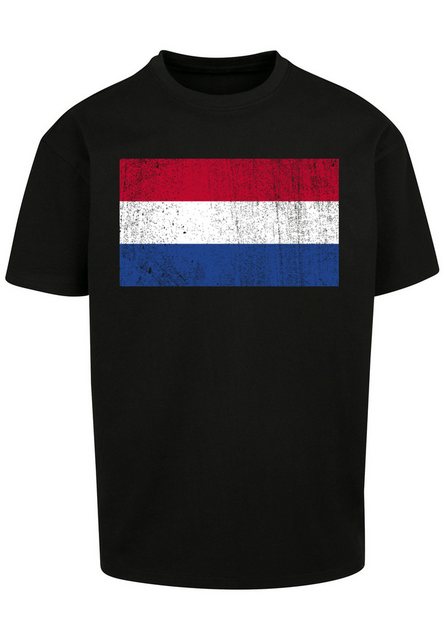 F4NT4STIC T-Shirt Netherlands NIederlande Holland Flagge distressed Print günstig online kaufen