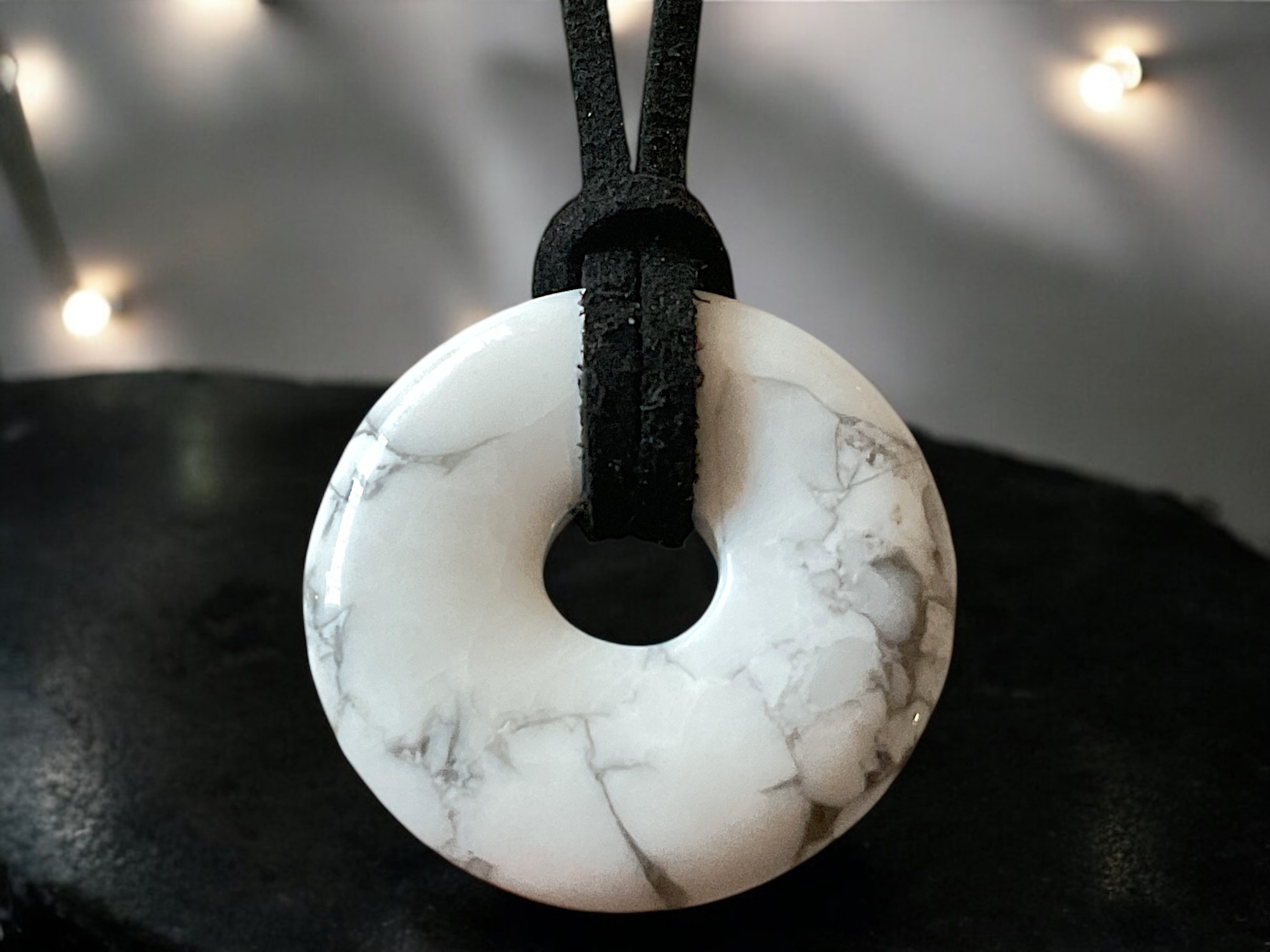 Steinfixx® Lange Kette echter Edelsteindonut 30 günstig online kaufen