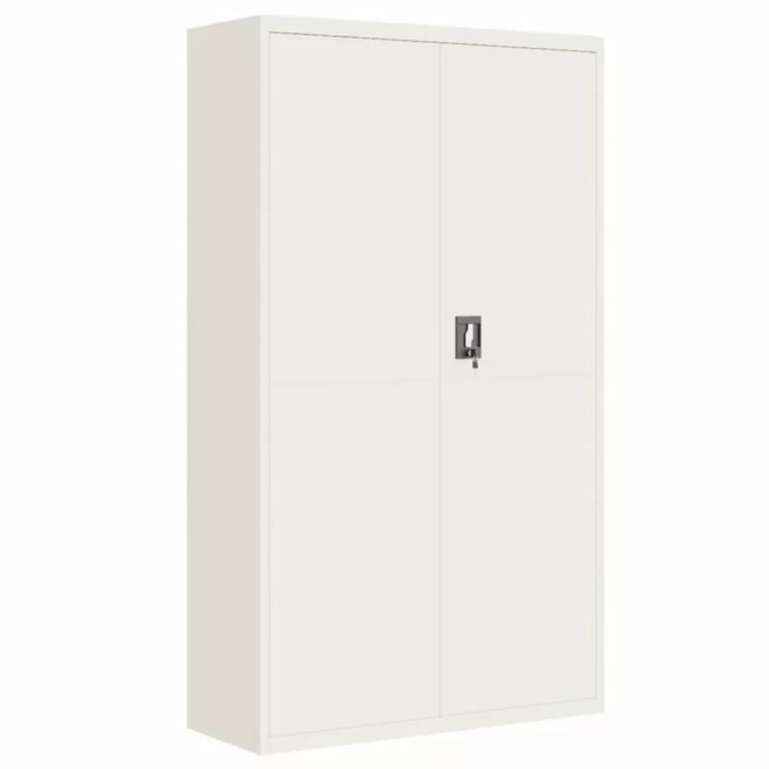 furnicato Aktenschrank Weiß 105x40x180 cm Stahl günstig online kaufen