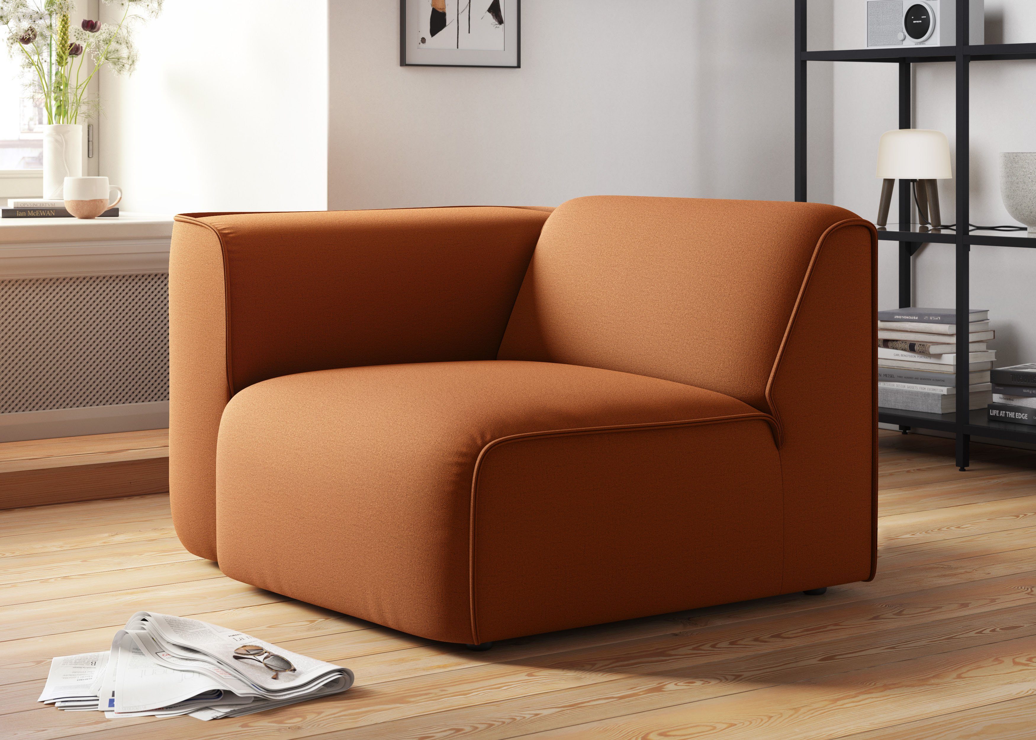 RAUM.ID Sessel "Merid Sofa-Eckelement, Maße B/T/H: 109/97/46 cm", als Modul günstig online kaufen