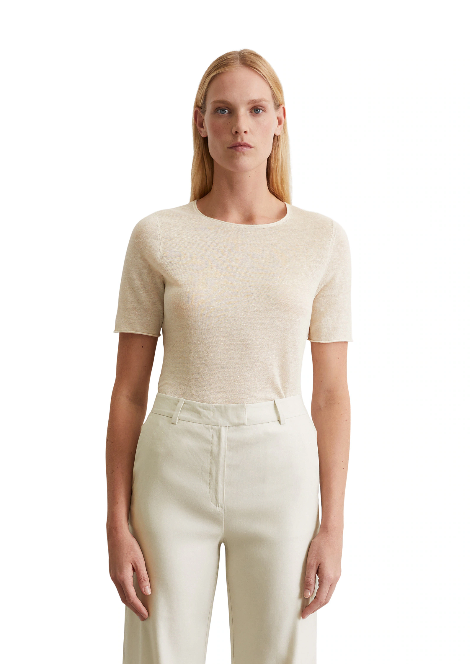 Marc OPolo Strickpullover "aus reinem Leinen" günstig online kaufen