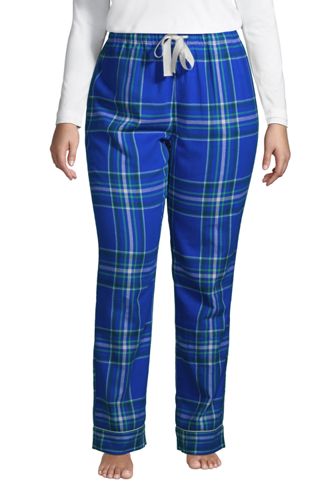 Gemusterte Flanell-Pyjamahose in großen Größen, Damen, Größe: 52-54 Plusgrö günstig online kaufen