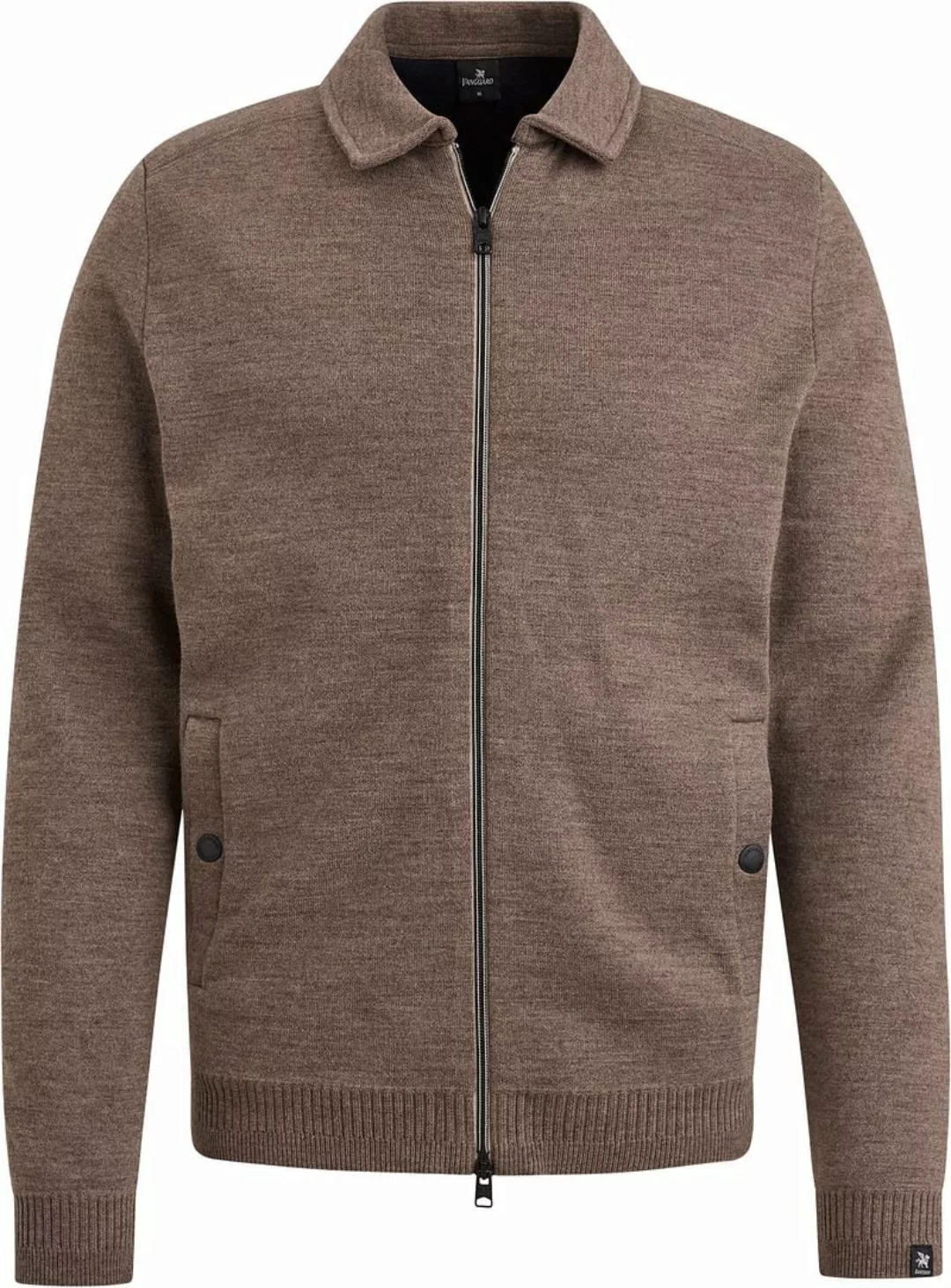 Vanguard Strickjacke Wool Blend Braun - Größe XXL günstig online kaufen