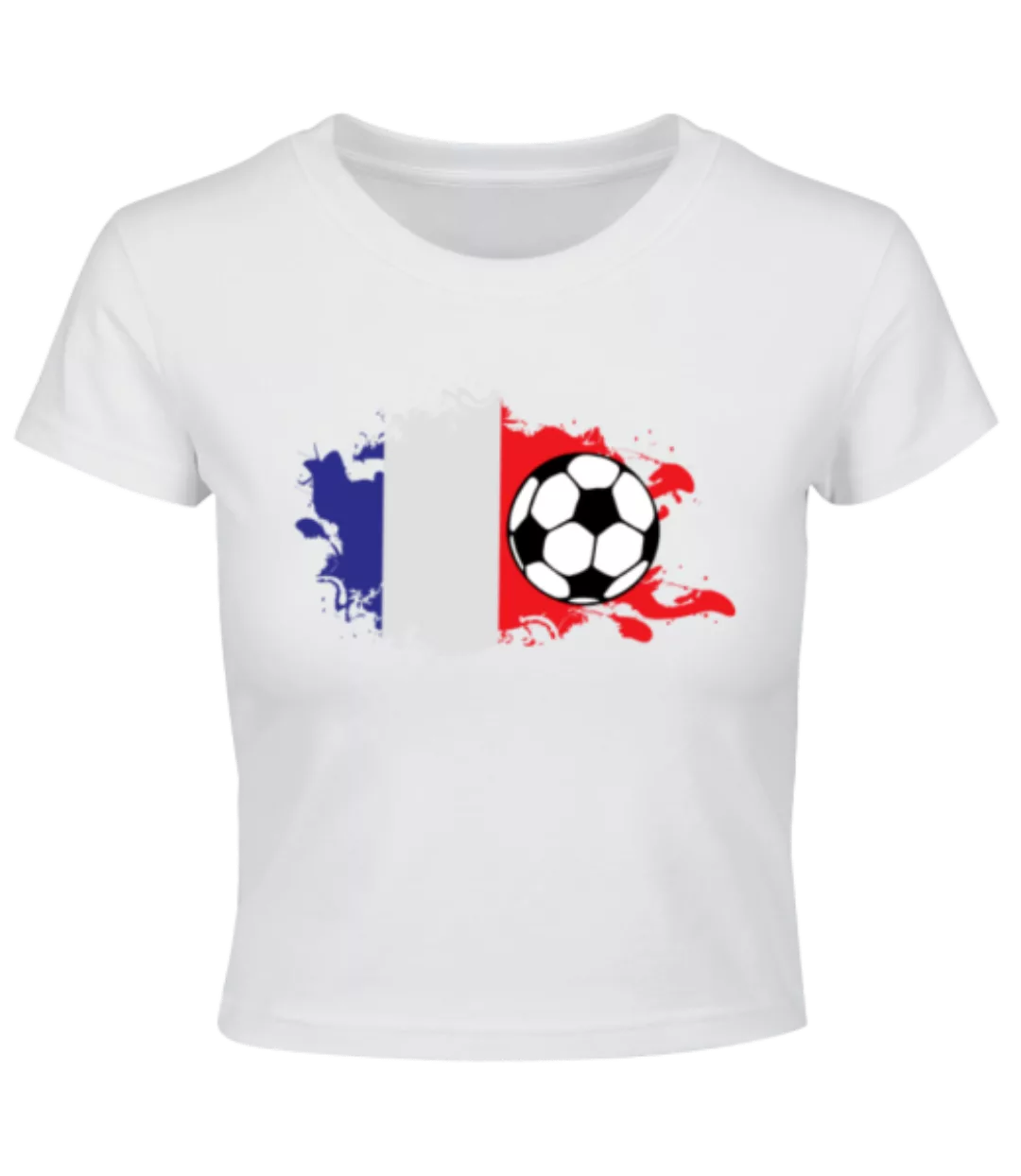 Französische Fahne Fußball · Crop T-Shirt günstig online kaufen