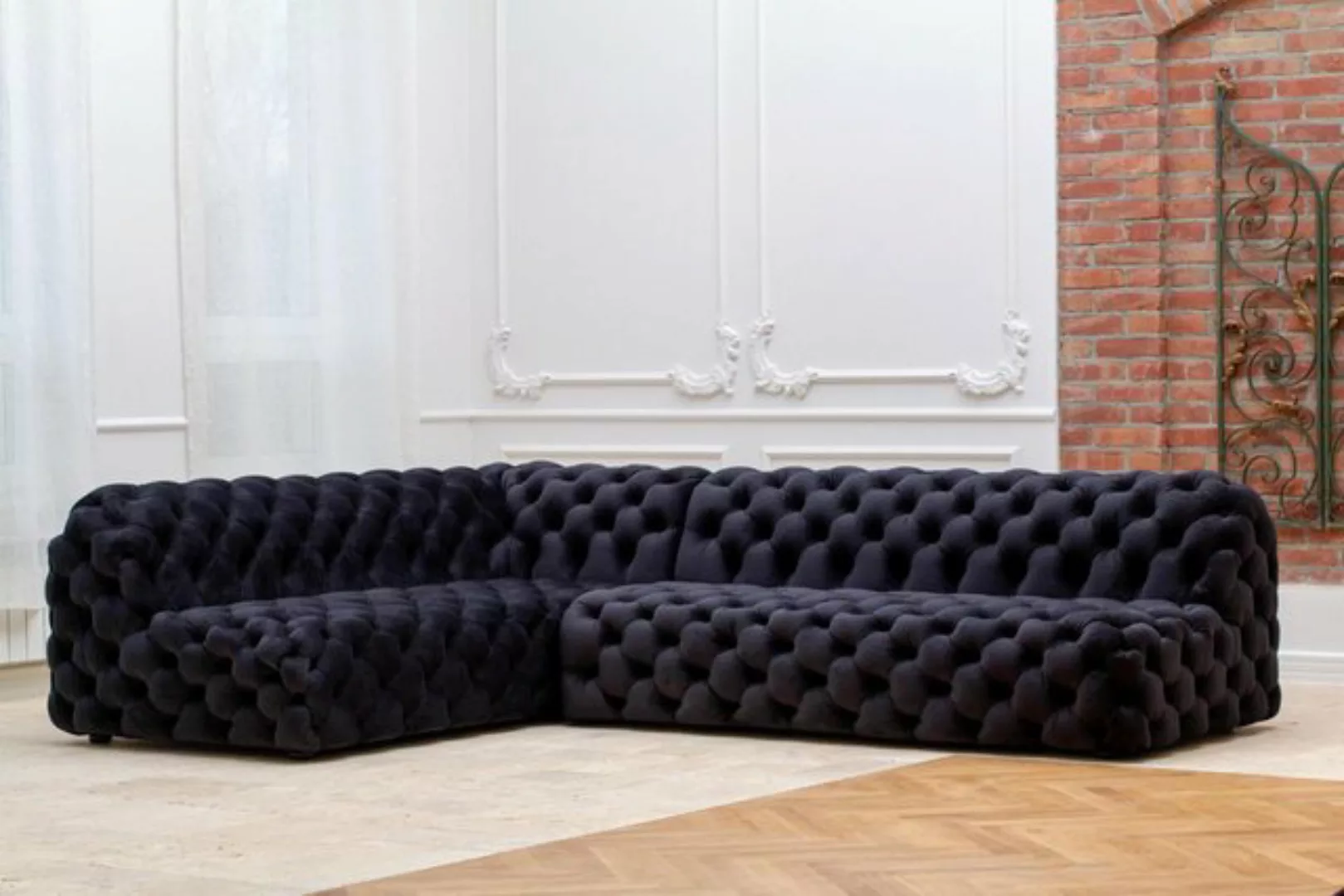 Xlmoebel Ecksofa Modernes L-förmiges Stoffsofa mit Design-Ecke für die Wohn günstig online kaufen