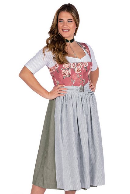 Berwin & Wolff Dirndl Midi Dirndl 2tlg. - HANJA - mauve/geblümt/oliv günstig online kaufen