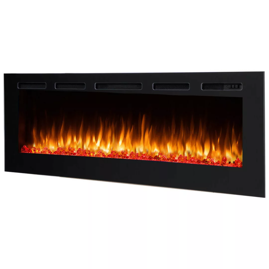 RICHEN Einbaukamin Fiamma 68' schwarz Metall B/H/T: ca. 173x14,5x51,5 cm ca günstig online kaufen