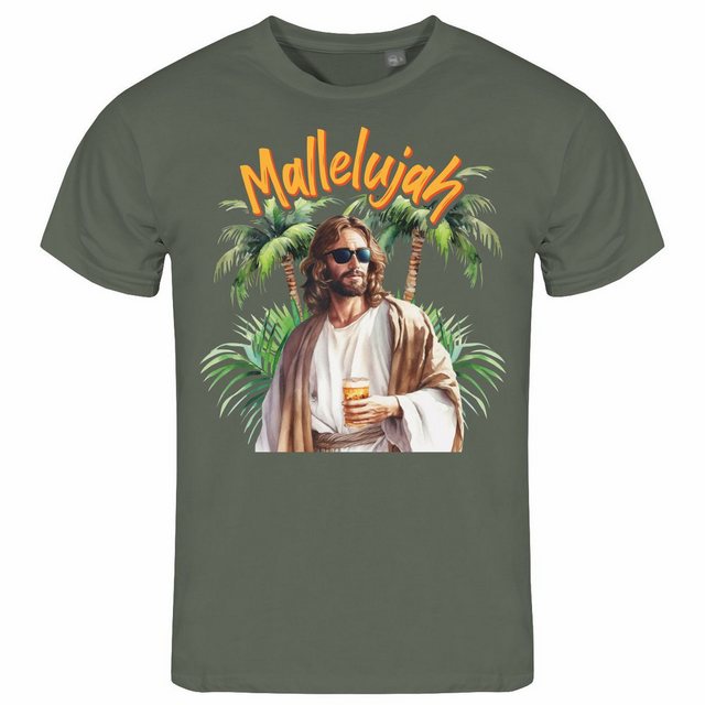 deinshirt Print-Shirt Herren T-Shirt Mallelujah Funshirt mit Motiv günstig online kaufen