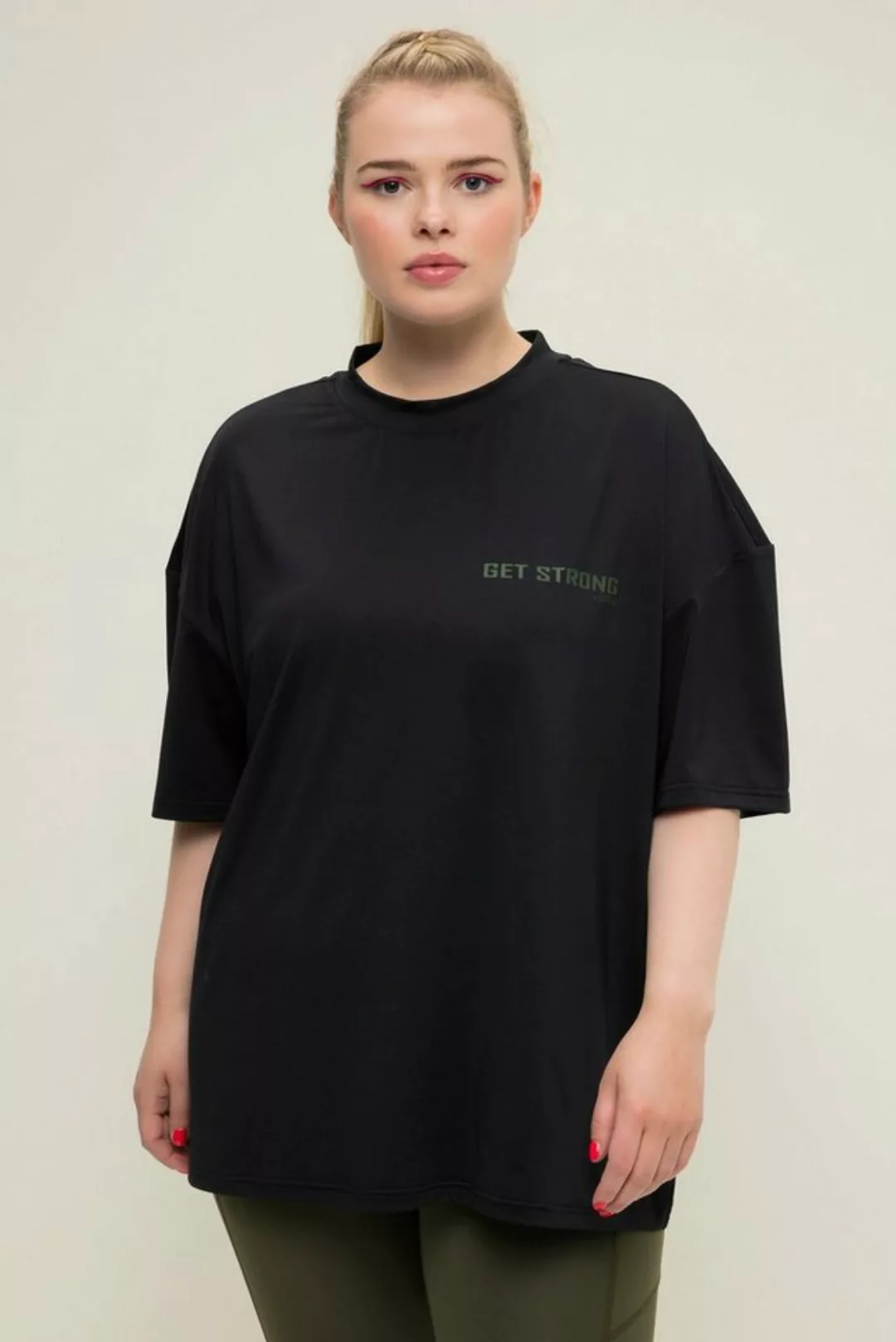 Studio Untold Rundhalsshirt Oversize-Shirt Statement-Print U Rückenprint günstig online kaufen