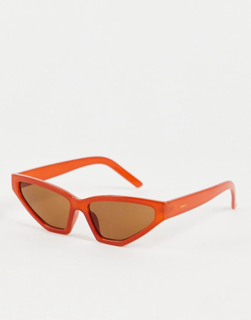 Nali – Cat-Eye-Sonnenbrille im Retrostil in Orange-Braun günstig online kaufen