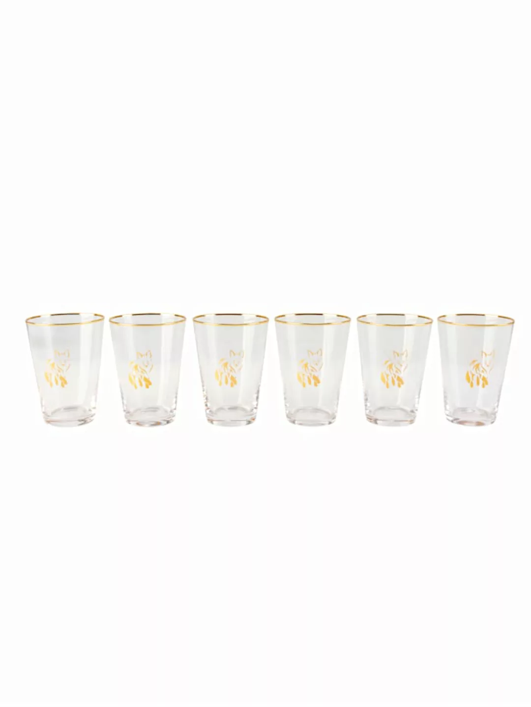 Wasserglas-Set, 6-tlg. impré Transparent/Goldfarben günstig online kaufen