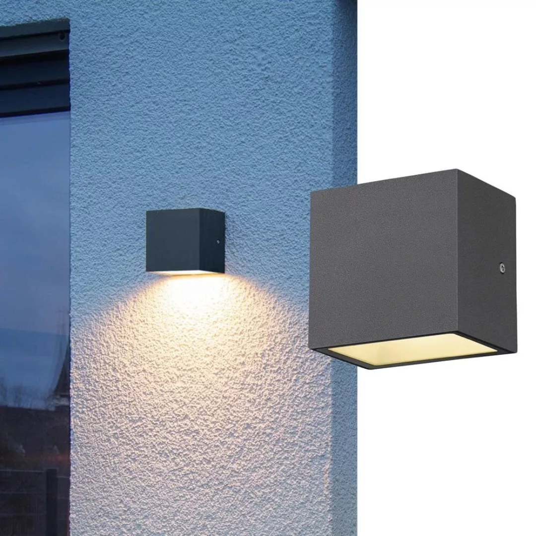 SLV SITRA S, LED Outdoor Wandaufbauleuchte, anthrazit, CCT switch 3000/4000 günstig online kaufen