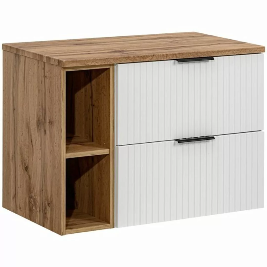 Lomadox Waschbeckenschrank ADELAIDE-56-WHITE 80cm breit, spiegelverkehrt mo günstig online kaufen