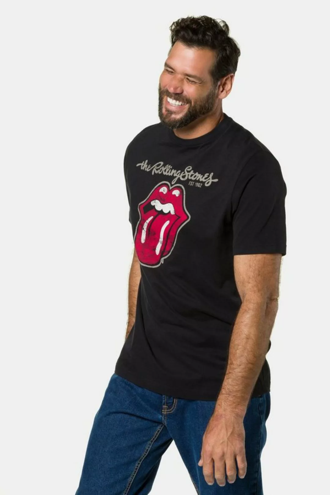 JP1880 T-Shirt T-Shirt Bandshirt Rolling Stones Halbarm günstig online kaufen