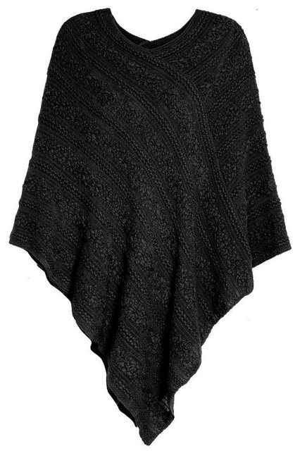 dy_mode Strickponcho Poncho Damen Strickponcho Umhang Cape Pullover in Blum günstig online kaufen