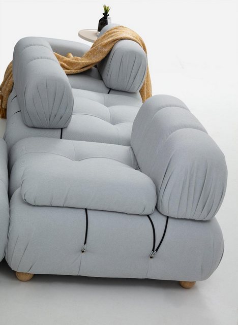 Xlmoebel Ecksofa Ecksofa für das Wohnzimmer, graues modernes Stoffmöbel aus günstig online kaufen