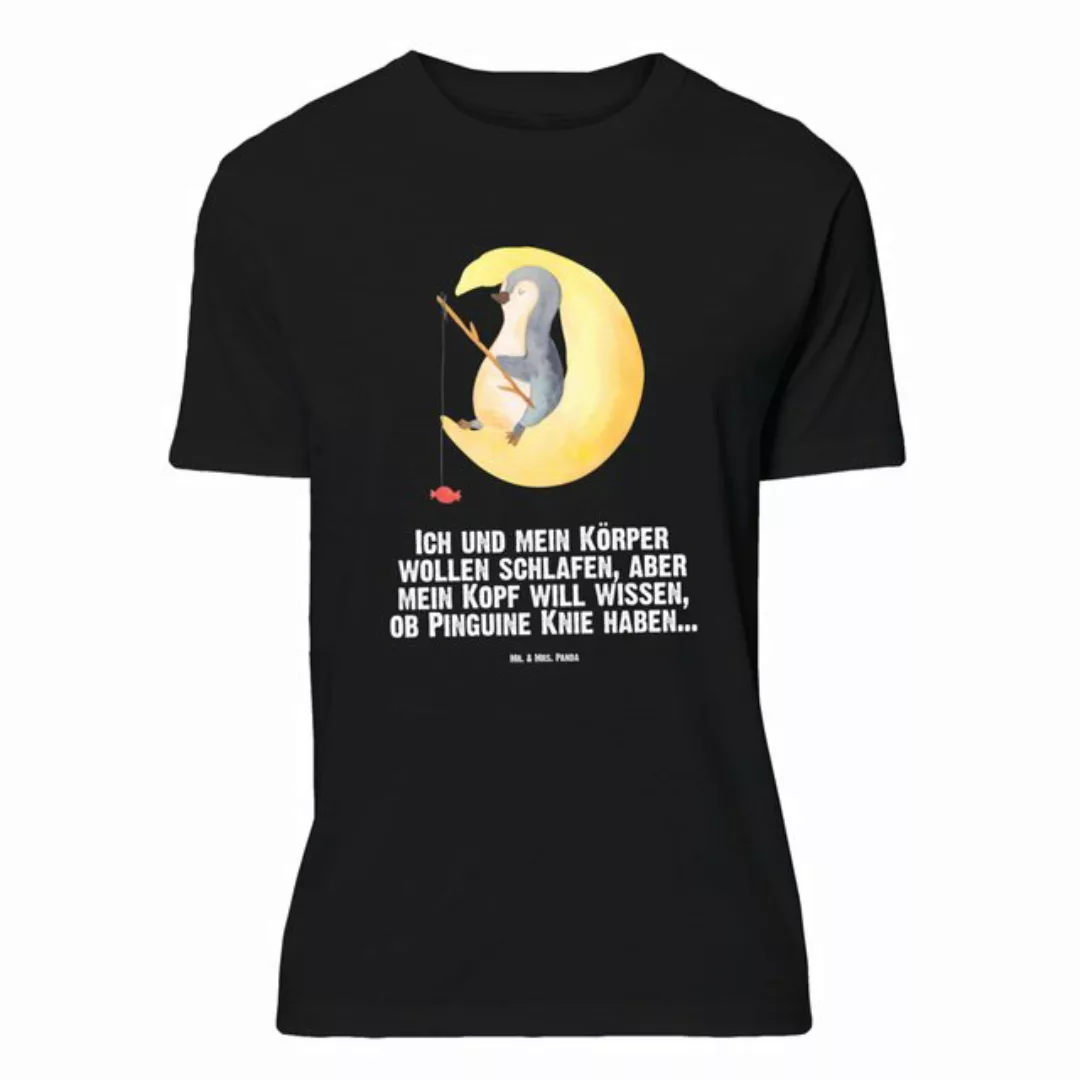 Mr. & Mrs. Panda T-Shirt Pinguin Mond - Schwarz - Geschenk, T-Shirt, Sprüch günstig online kaufen