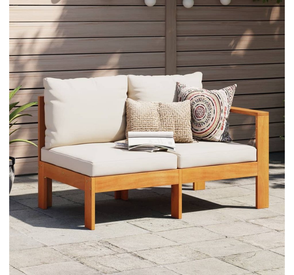 vidaXL Loungesofa Gartensofa mit 1 Armlehne 2-Sitzer Massivholz Akazie, 1 T günstig online kaufen