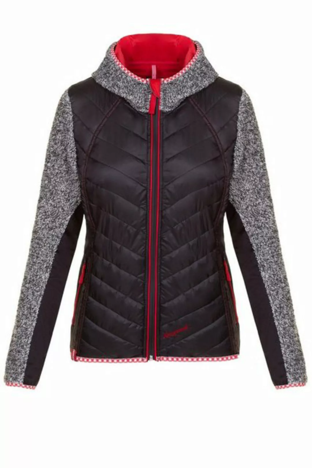 Almgwand Outdoorjacke Steppjacke Damen - AICHLERSTEIN - schwarz/grau/rot günstig online kaufen