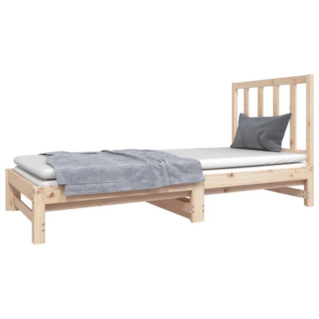 vidaXL Gästebett Gästebett Tagesbett Ausziehbar 2x90x190 cm Massivholz Kief günstig online kaufen