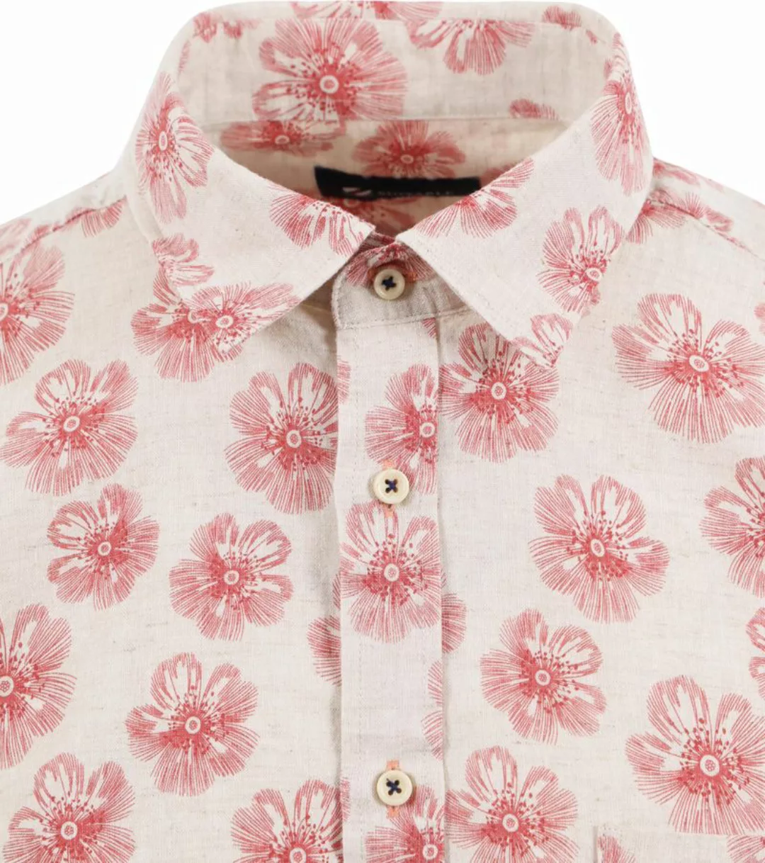 Suitable Short Sleeve Hemd Leinen Simon Rot - Größe L günstig online kaufen