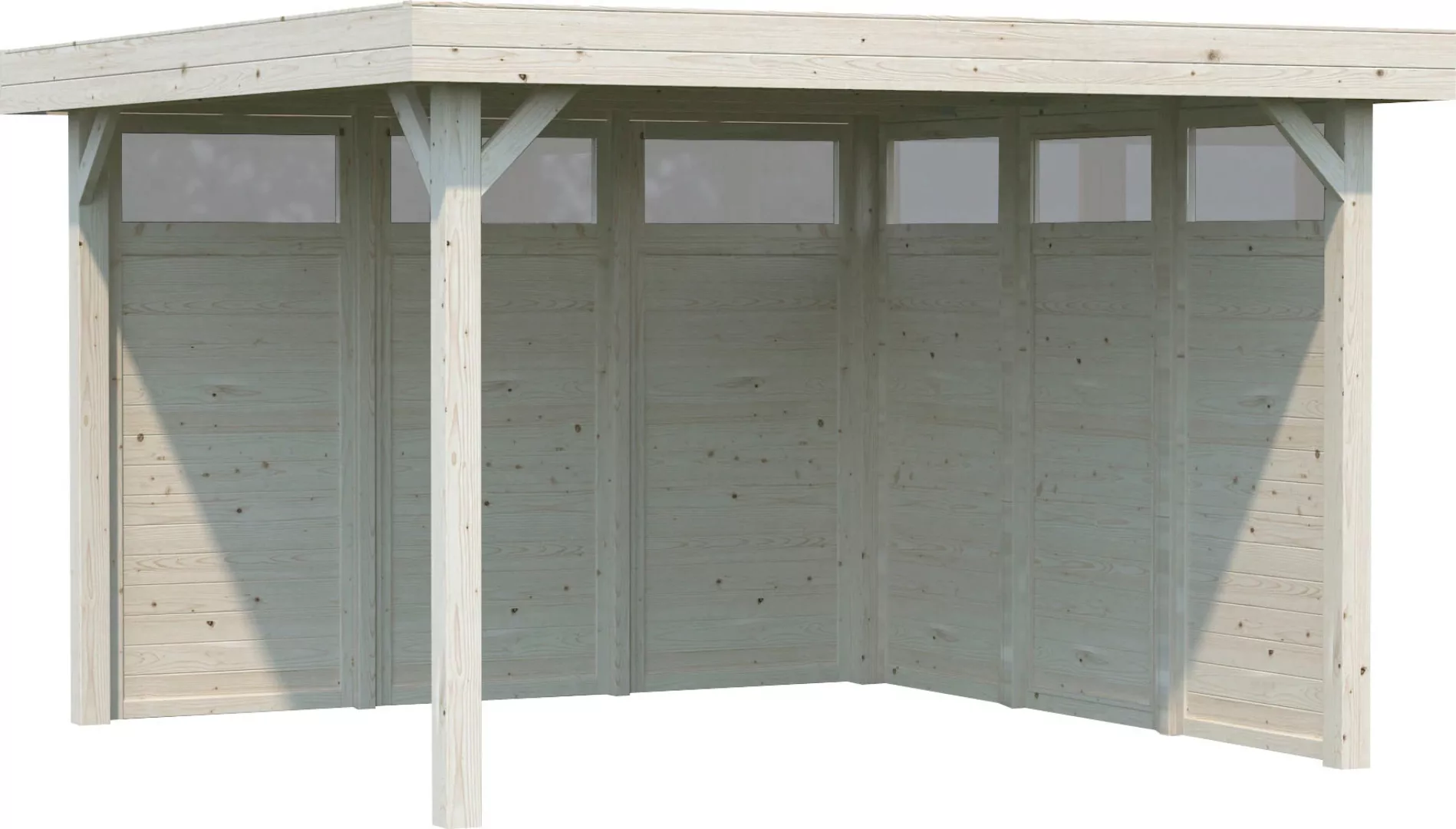 Palmako Holzpavillon "Lucy", BxT: 389x389 cm, grau günstig online kaufen