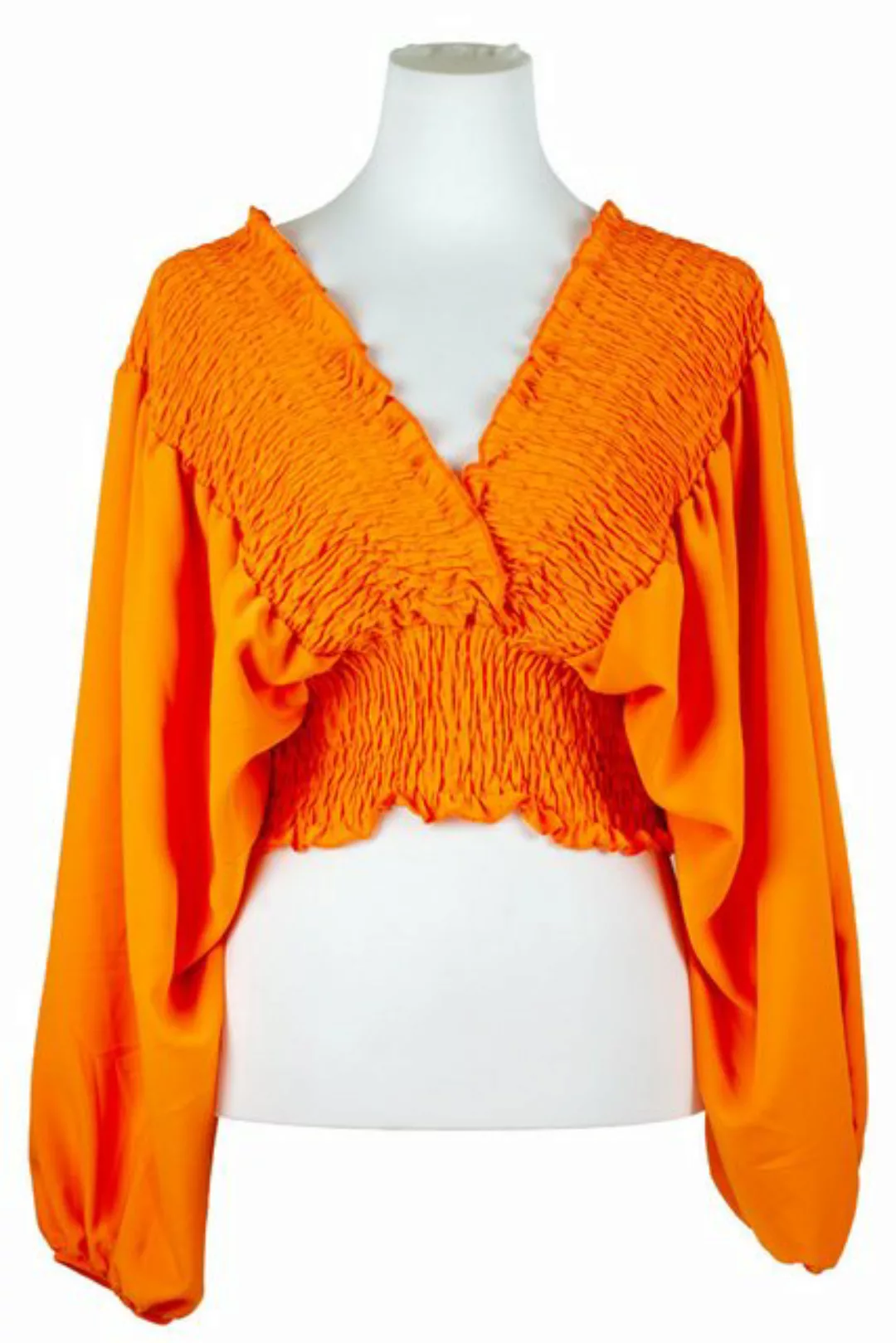 Lelü Fashion Langarmbluse Bluse mit Fledermausärmeln orange Off Shoulder tr günstig online kaufen