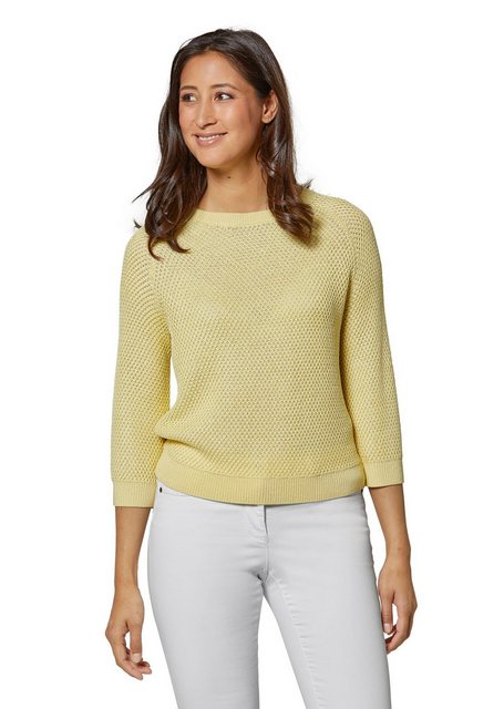 MADELEINE Strickpullover Pullover aus Bändchengarn mit modischen 3/4-Ärmeln günstig online kaufen