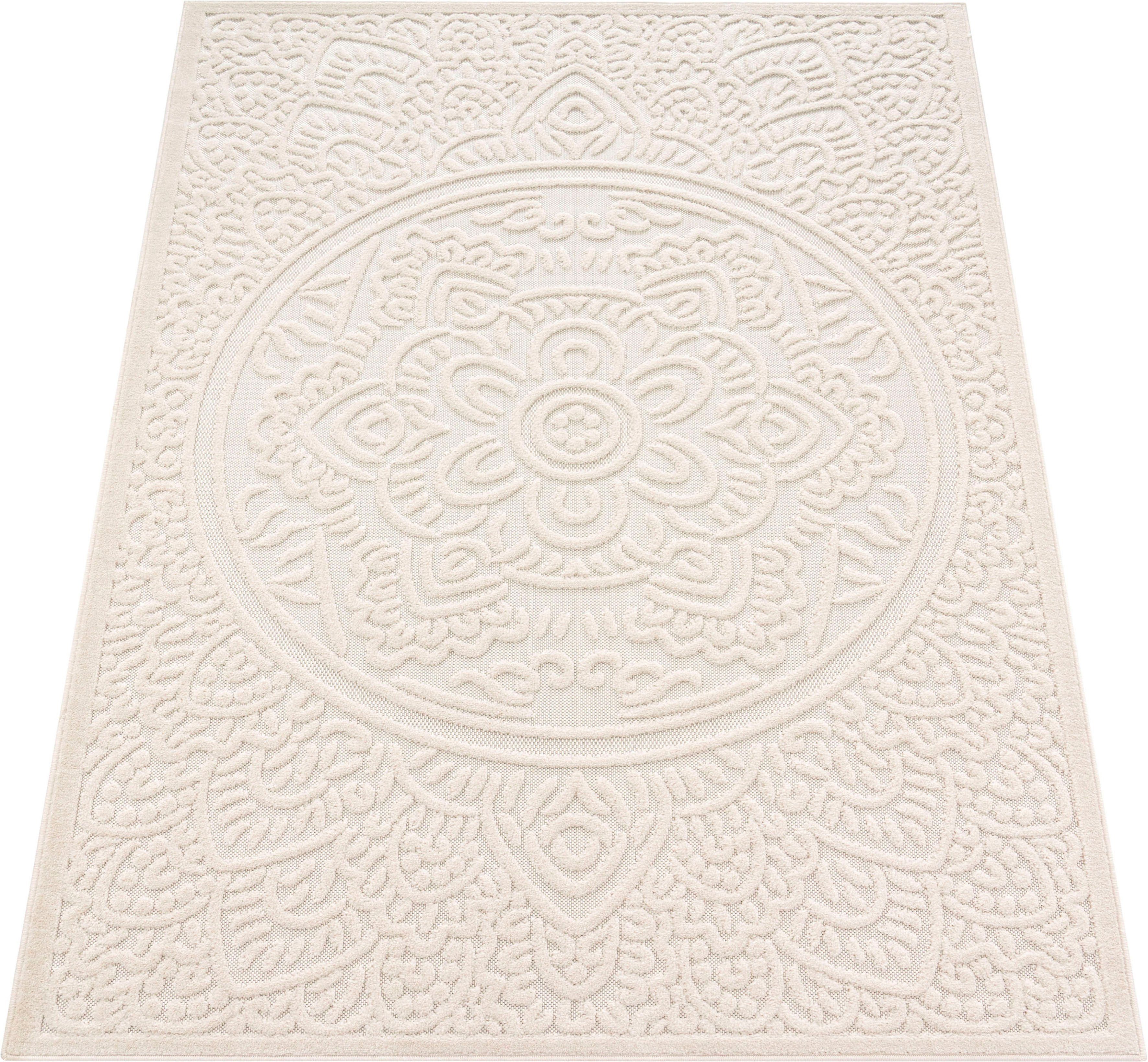 Paco Home Teppich »Cotton 232«, rechteckig, 10 mm Höhe, Uni Farben, Hoch-Ti günstig online kaufen