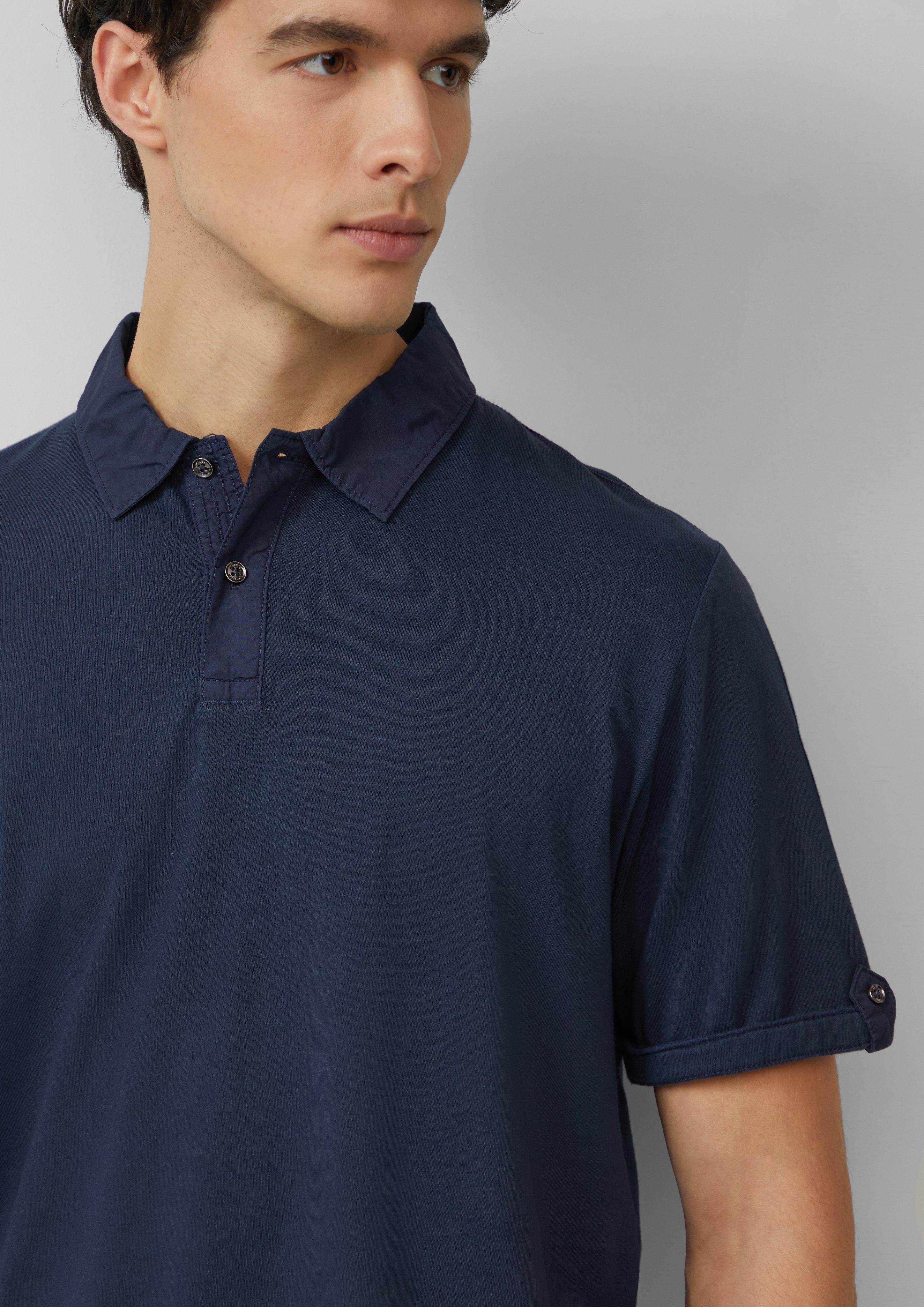 s.Oliver Kurzarmshirt Jersey-Poloshirt mit Ärmel-Detail Label-Patch günstig online kaufen