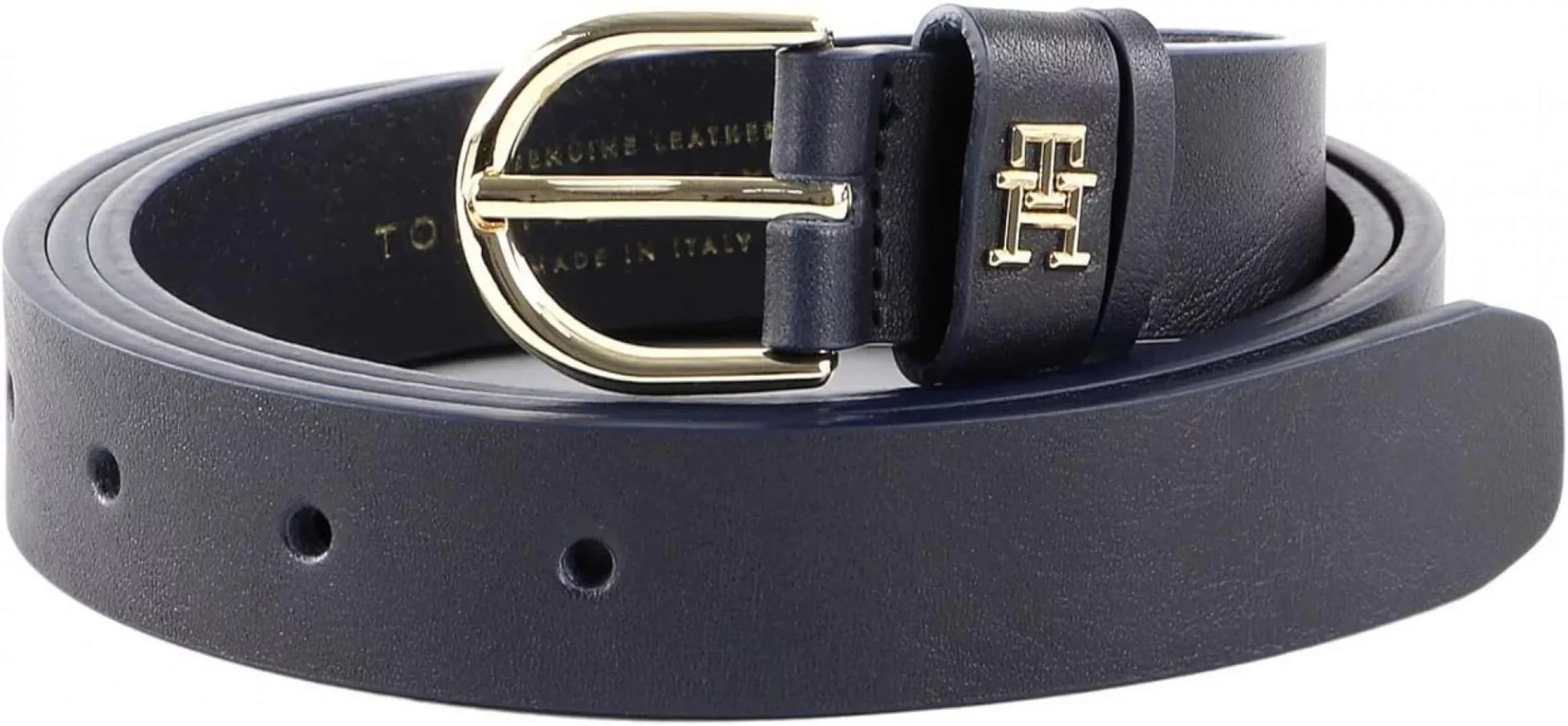 Tommy Hilfiger Ledergürtel Timeless mit Monogramm 2.5 cm silber, Black Gr. günstig online kaufen