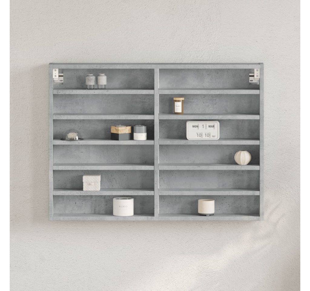 vidaXL Schrankmodule Vitrinenschrank Betongrau 80x8,5x58 cm Holzwerkstoff günstig online kaufen