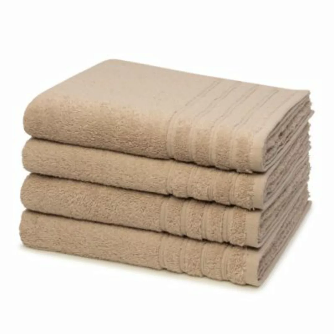 wewofashion® 4 X Handtuch - im Set AIDA Handtücher beige günstig online kaufen