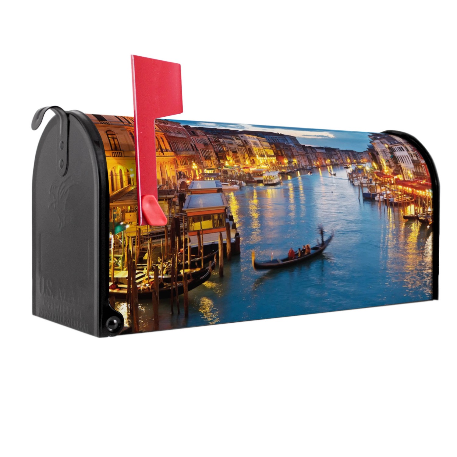 Banjado Amerikanischer Briefkasten Schwarz 48x22x16cm US Mailbox Letterbox günstig online kaufen