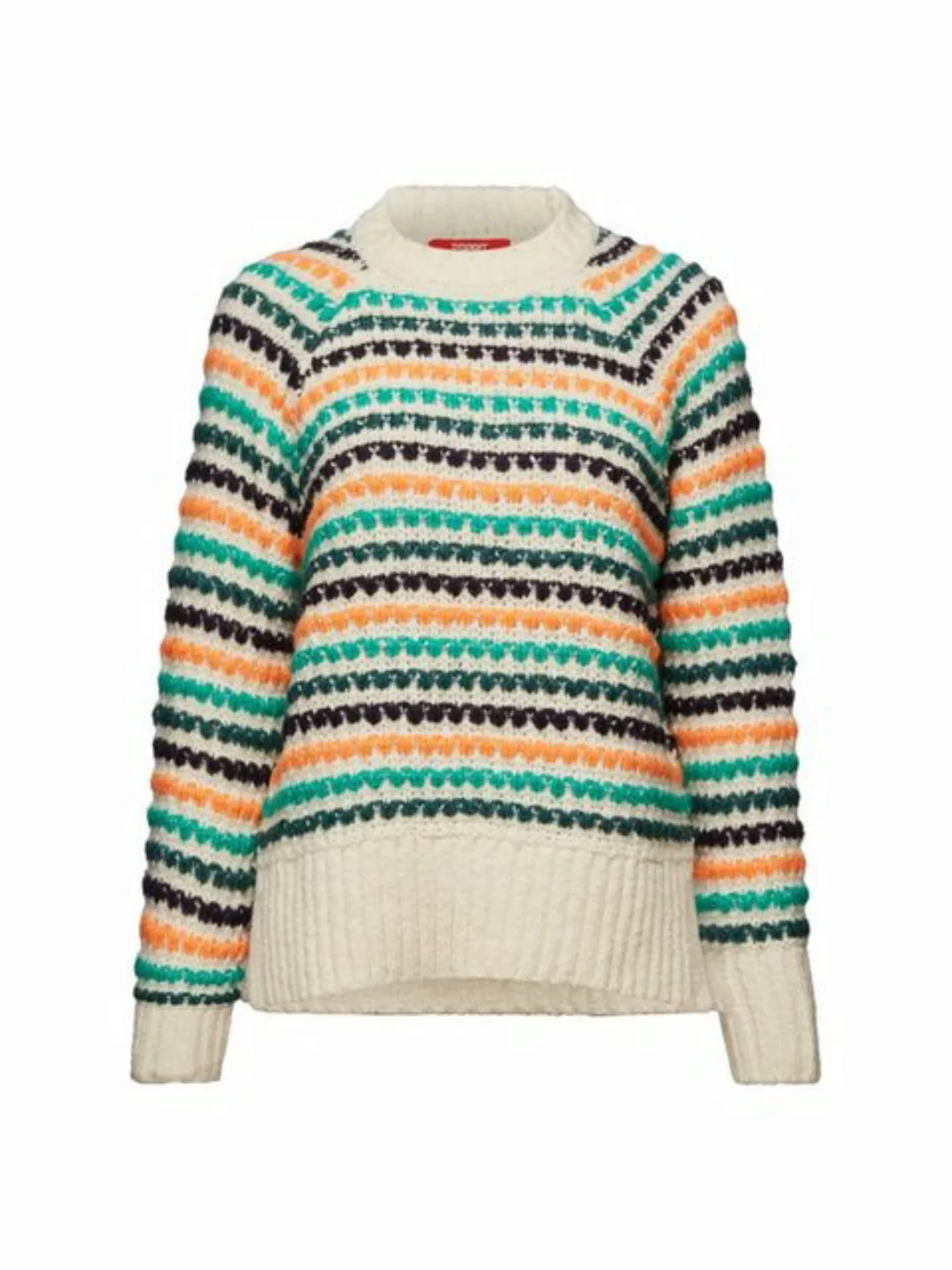 Esprit Rundhalspullover Pullover aus Baumwolle und Wolle günstig online kaufen