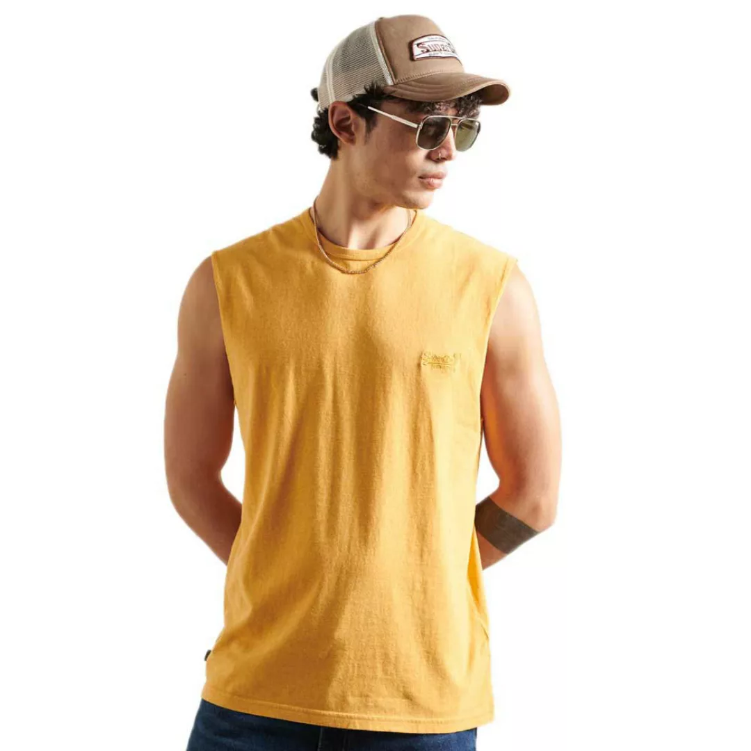 Superdry Orange Label Classic Ärmelloses T-shirt S Ochre Marl günstig online kaufen