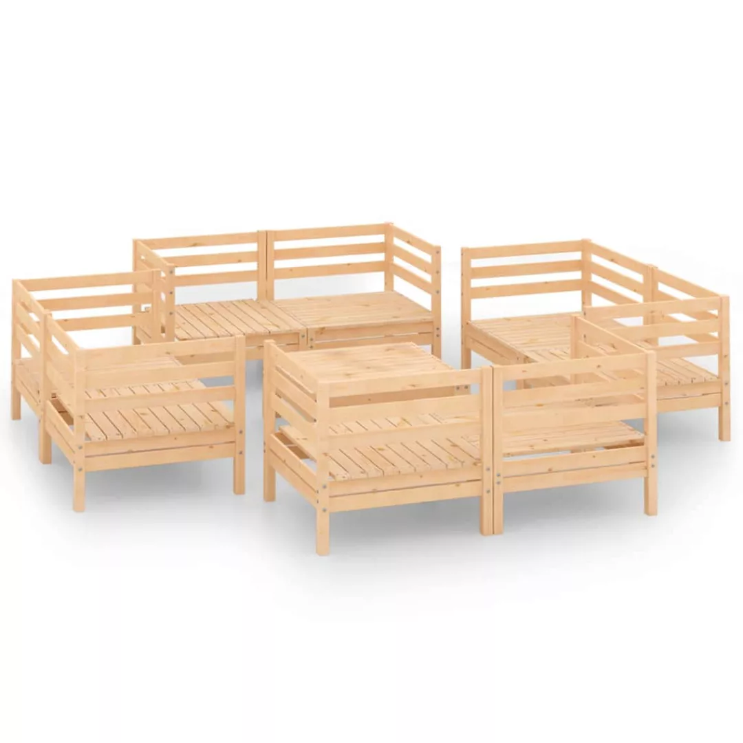 9-tlg. Garten-lounge-set Kiefer Massivholz günstig online kaufen