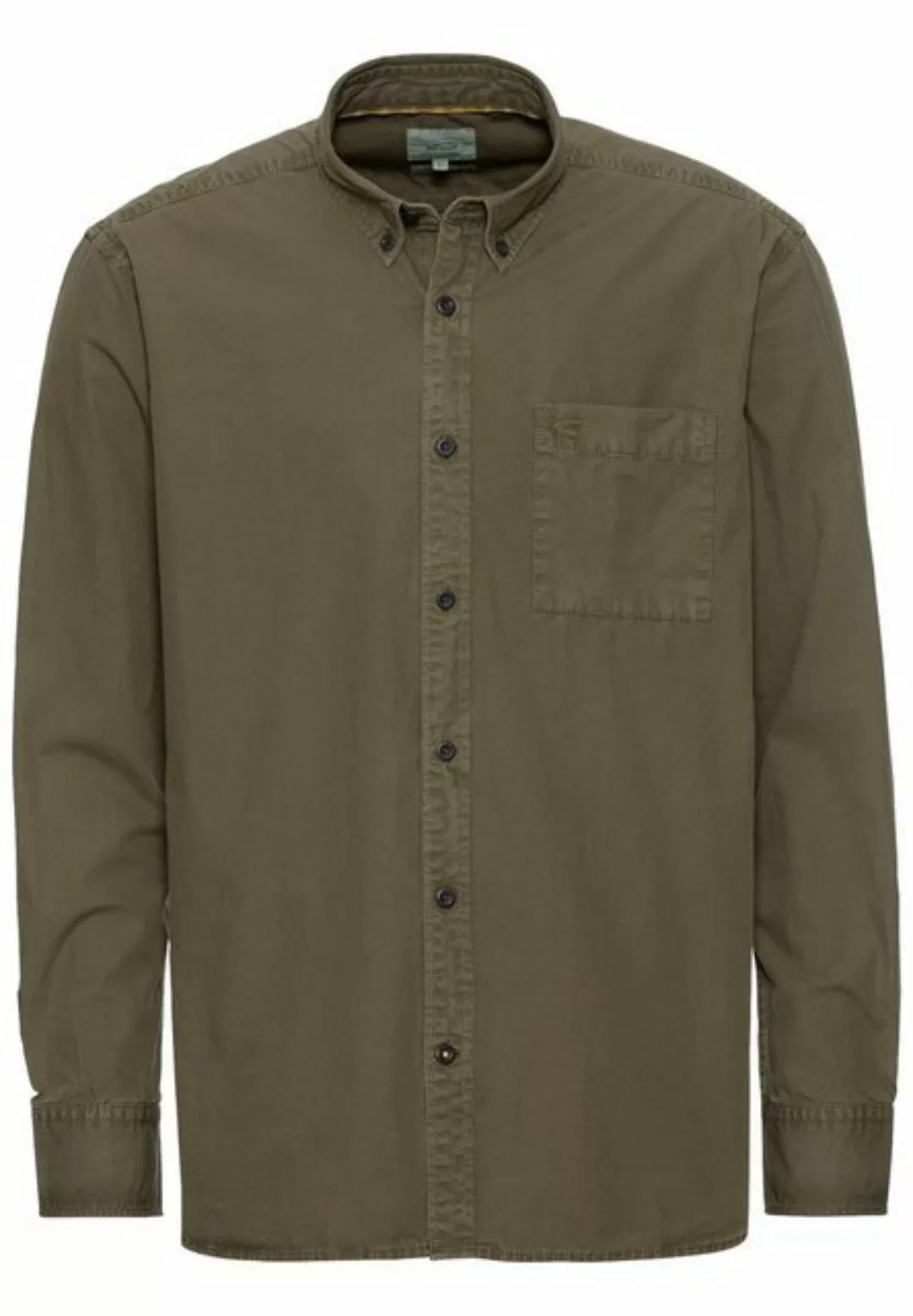 camel active Langarmhemd aus reiner Baumwolle Button-Down günstig online kaufen