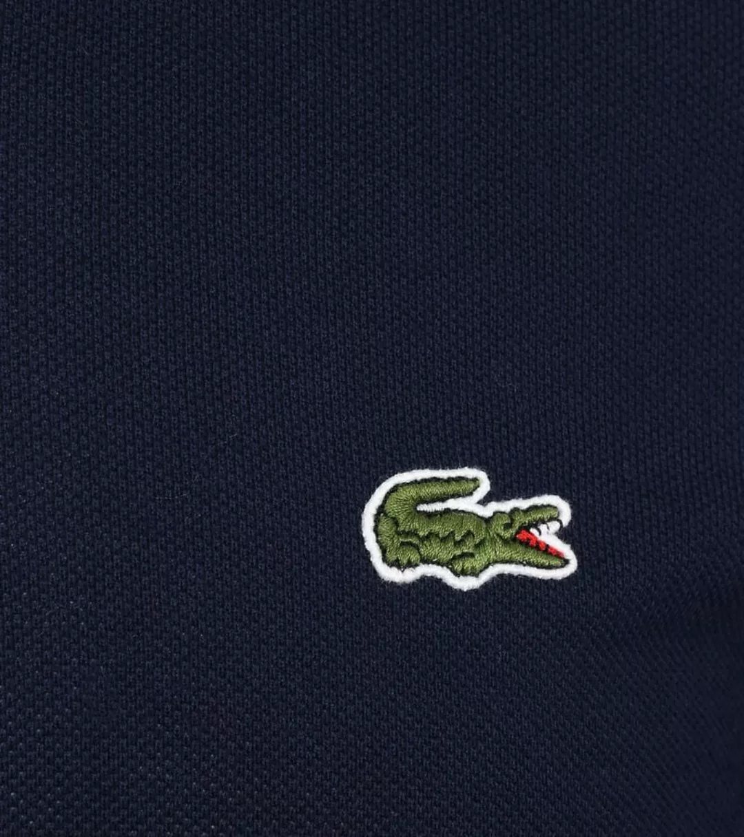 Lacoste Poloshirt Pique Longsleeve Dunkelblau - Größe M günstig online kaufen